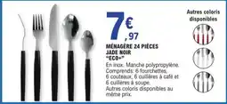 E.Leclerc MÉNAGÈRE 24 PIÈCES JADE NOIR ECO+ offre