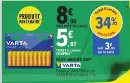 E.Leclerc Piles Longlife X20 offre
