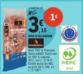 E.Leclerc Bois d'allumage offre
