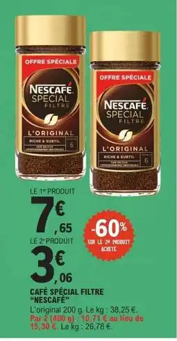 E.Leclerc Café Spécial Filtre Nescafé offre