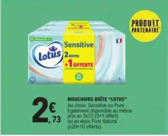 E.Leclerc MOUCHOIRS BOÎTE “LOTUS” offre