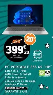 E.Leclerc PC PORTABLE 255 G9 “HP” offre