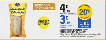 E.Leclerc Saucisson de l'Ardèche offre
