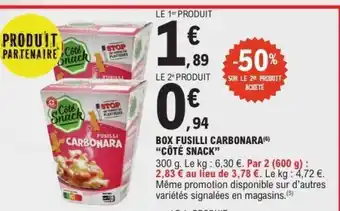 E.Leclerc BOX FUSILLI CARBONARA CÔTÉ SNACK offre