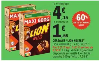 E.Leclerc Céréales Lion Nestlé offre