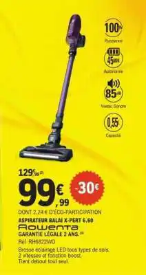 E.Leclerc Aspirateur Balai X-Pert 6.60 offre