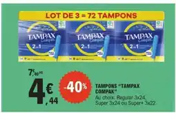 E.Leclerc TAMPONS TAMPAX COMPAK offre