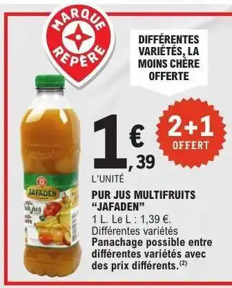 E.Leclerc Pur Jus Multifruits Jafaden offre