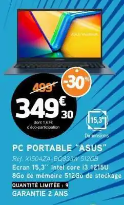 E.Leclerc PC PORTABLE ASUS offre