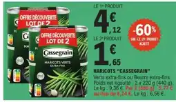 E.Leclerc HARICOTS 'CASSEGRAIN' offre