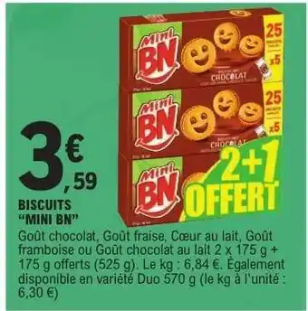 E.Leclerc BISCUITS 'MINI BN' offre