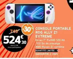 E.Leclerc CONSOLE PORTABLE ROG ALLY Z1 EXTREME offre