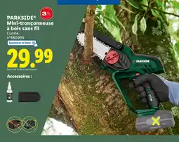 Lidl PARKSIDE Mini-tronçonneuse à bois sans fil offre