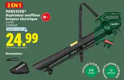 Lidl PARKSIDE Aspirateur souffleur broyeur électrique offre
