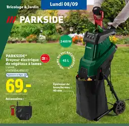 Lidl PARKSIDE Broyeur électrique de végétaux à lames offre