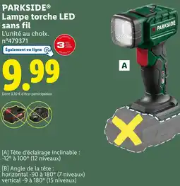 Lidl PARKSIDE Lampe torche LED sans fil offre
