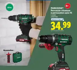 Lidl PARKSIDE Perceuse-visseuse à percussion sans fil offre