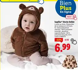 Lidl Lupilu Veste bébé offre