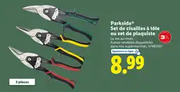 Lidl Parkside Set de cisailles à tôle ou set de plaquiste offre