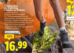 Lidl Chaussures de trekking homme ou femme offre