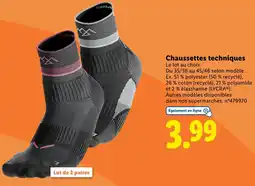 Lidl Chaussettes techniques offre