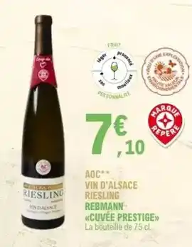 E.Leclerc Aoc - aoc vin d'alsace riesling offre