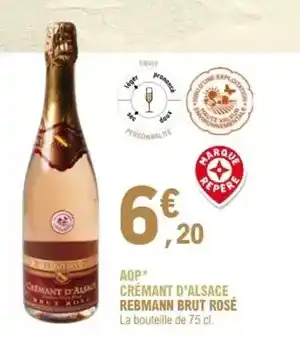 E.Leclerc Rebmann - aop crémant d'alsace brut rosé offre