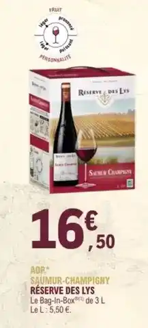E.Leclerc Champigny reserve des lys offre