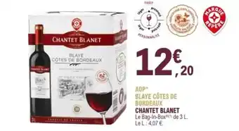E.Leclerc Aop blaye côtes de bordeaux offre