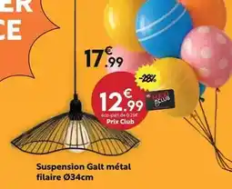 Maxi Bazar Suspension galt métal filaire offre