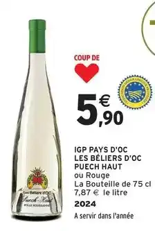 Intermarché Express Igp pays d'oc les beliers d'oc offre