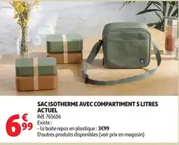 Auchan ACTUEL Sac isotherme avec compartiment offre