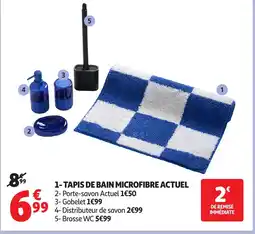 Auchan ACTUEL Tapis de bain microfibre offre