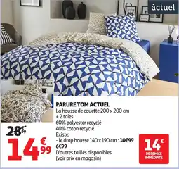 Auchan ACTUEL Parure tom offre