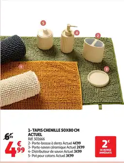 Auchan ACTUEL Tapis chenille 50x80 cm offre