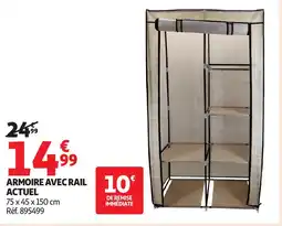 Auchan ACTUEL Armoire avec rail offre