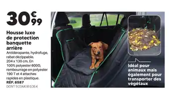 Shopix Housse luxe de protection banquette arrière offre