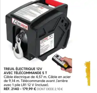 Shopix Treuil électrique 12v avec télécommande 5 t offre