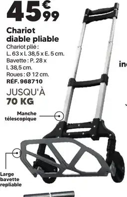 Shopix Chariot diable pliable offre