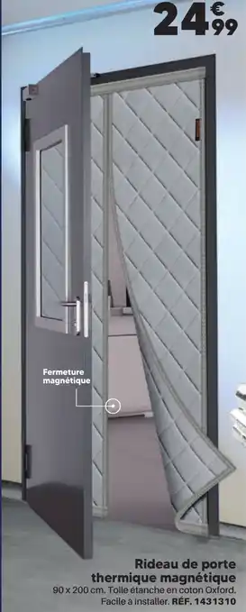 Shopix Rideau de porte thermique magnétique offre