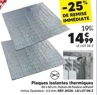 Plaques isolantes thermiques