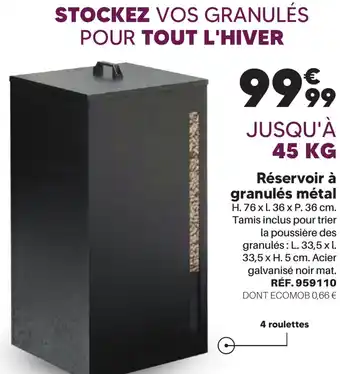Shopix Réservoir à granulés métal offre