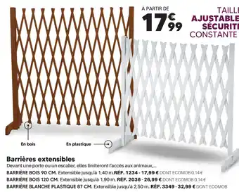 Shopix Barrières extensibles offre