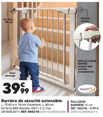 Shopix Barrière de sécurité extensible offre
