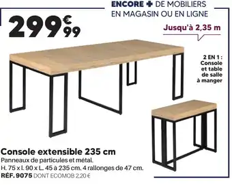 Shopix Console extensible 235 cm offre