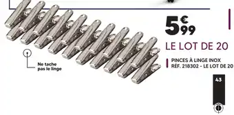 Shopix Pinces à linge inox offre