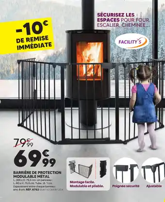 Shopix Barrière de protection modulable métal offre