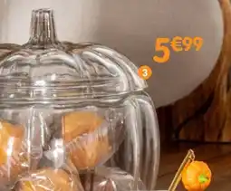 b&m Bombonnière citrouille en verre offre