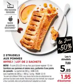 Thiriet 2 strudels aux pommes offre