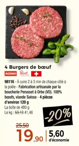 Thiriet 4 Burgers de bœuf offre